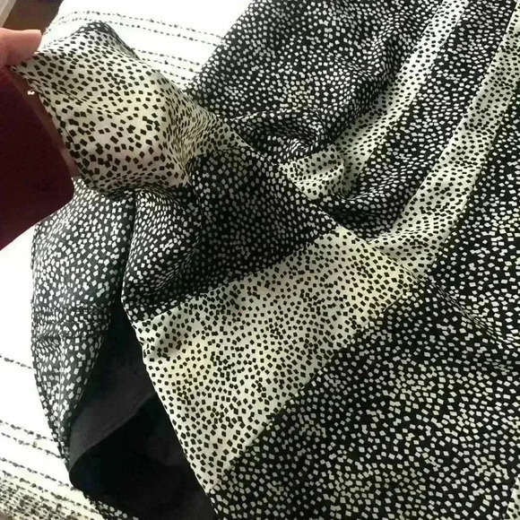 Vintage 90s Anne Klein Womens Black White Romantic Polka Dot Midi Dress 12 - Picture 8 of 8